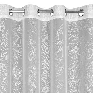 Zasłona gotowa na przelotkach LEILA 140x260 Eurofirany biały