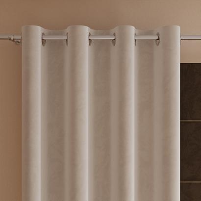 Zasłona gotowa na przelotkach VELVI 140x260 kremowa