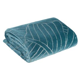 Koc narzuta LUNA 150x200 Eurofirany turkusowy/złoty