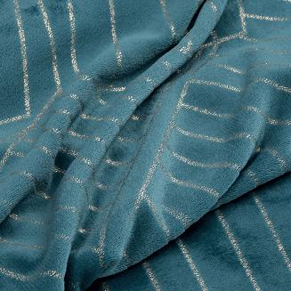 Koc narzuta LUNA 150x200 Eurofirany turkusowy/złoty