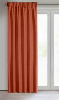 Zasłona gotowa na taśmie RITA 140x270 Eurofirany ceglasty