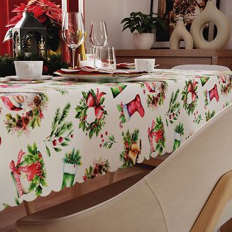 ŚWIĄTECZNY MIX Obrus NINA WODOODPORNA, 140x220cm, kolor 009 wielokolorowy  PBN277/KSP/C09/140220/1