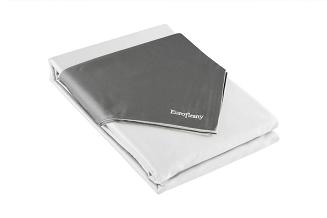 Pościel satynowa NOVA3 140x200 Eurofirany biały/stalowy