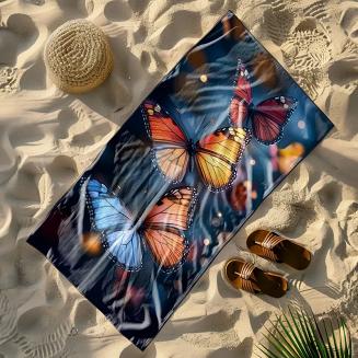 Ręcznik plażowy 100x180 kolorowe motyle