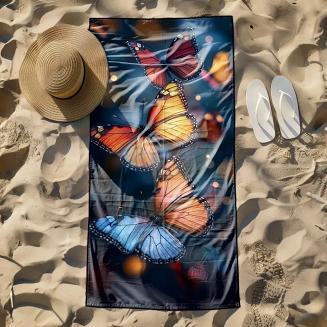 Ręcznik plażowy 100x180 kolorowe motyle
