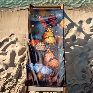 Ręcznik plażowy 100x180 kolorowe motyle