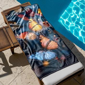 Ręcznik plażowy 100x180 kolorowe motyle