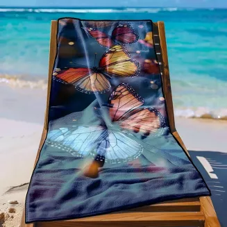 Ręcznik plażowy 100x180 kolorowe motyle