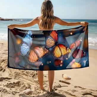 Ręcznik plażowy 100x180 kolorowe motyle