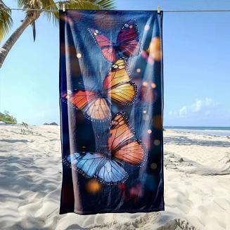Ręcznik plażowy 100x180 kolorowe motyle