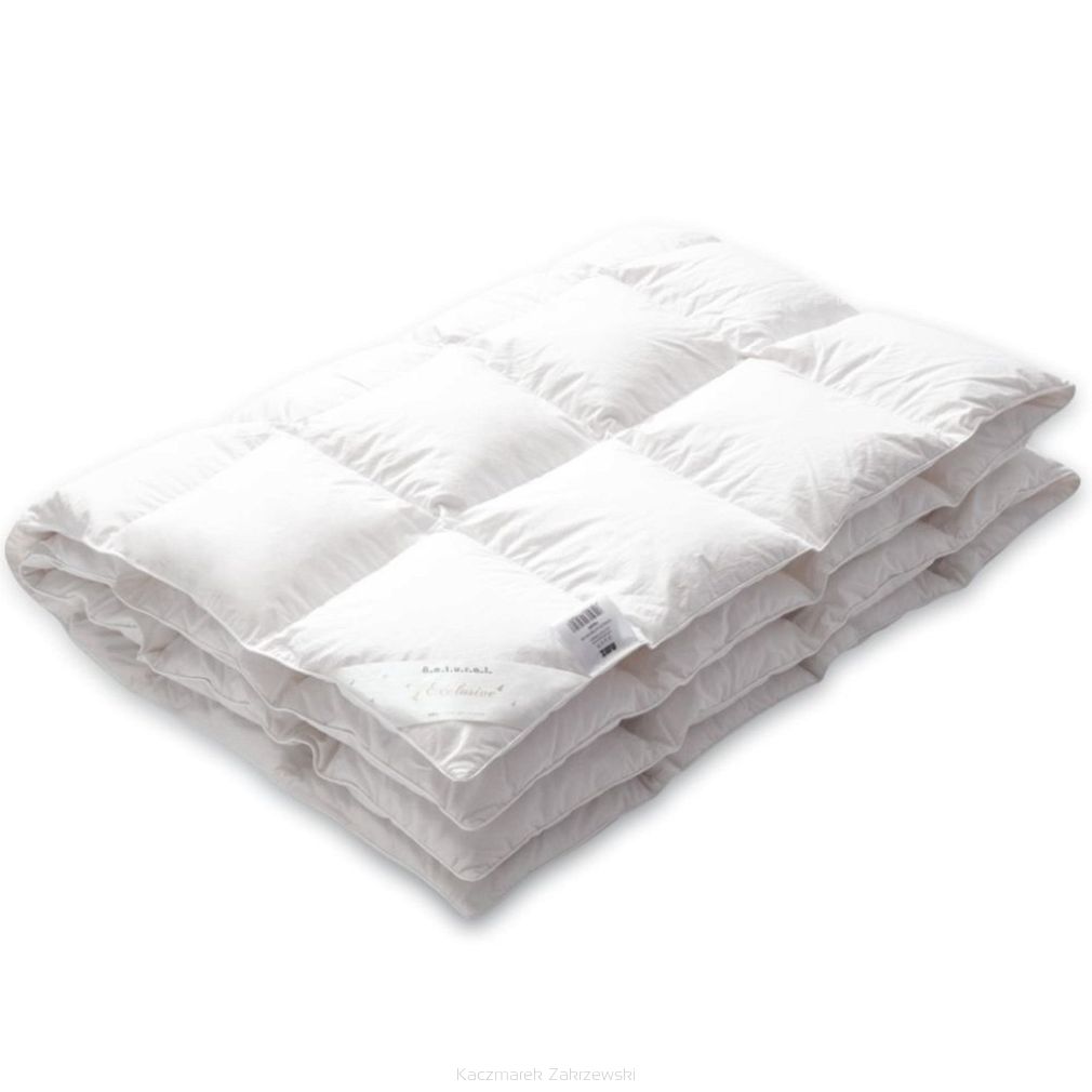 Kołdra puchowa CIEPŁA 155x200 PREMIUM biała 100% puch