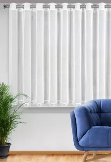 Firana gotowa na przelotkach SUZAN 350x140 Eurofirany biały
