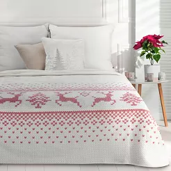 Koc świąteczny NOEL 200x220 Eurofirany biały
