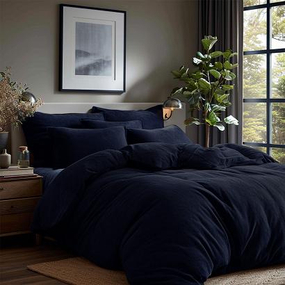 Pościel frotte 200x220 Darymex ciemnogranatowa