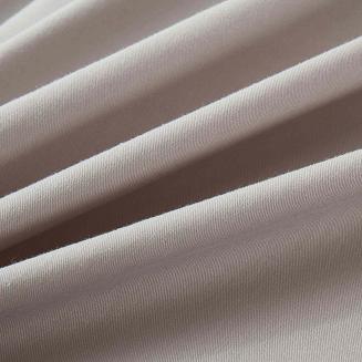 Pościel satyna bawełniana Queen Premium 220x200 szara ze złotą lamówką