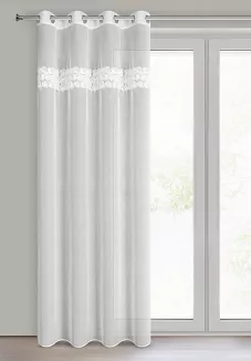 Firana gotowa na przelotkach ROSALIE 140x250 Eurofirany biały