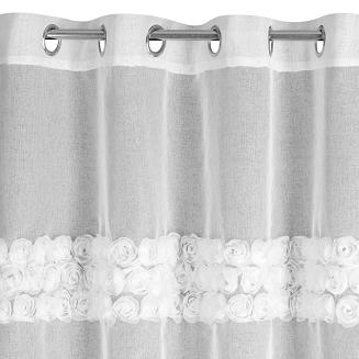 Firana gotowa na przelotkach ROSALIE 140x250 Eurofirany biały
