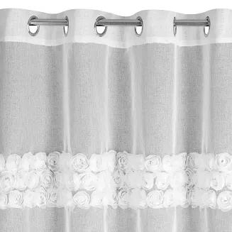 Firana gotowa na przelotkach ROSALIE 140x250 Eurofirany biały