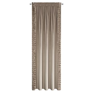 Zasłona gotowa na taśmie ROSES 140x270 Eva Minge Eurofirany ciemnobeżowy