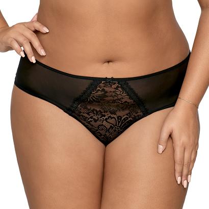 Stringi damskie z koronką AV 1396 czarne