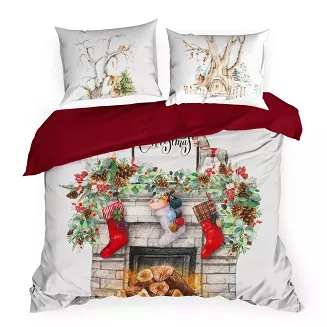 Komplet pościeli świąteczny POS 160x200 Eurofirany biały