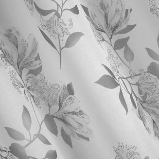 Firana gotowa na przelotkach ALLISON 140x250 Eurofirany biały srebrny