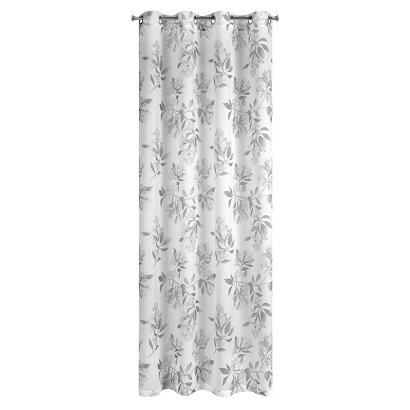 Firana gotowa na przelotkach ALLISON 140x250 Eurofirany biała, srebrna