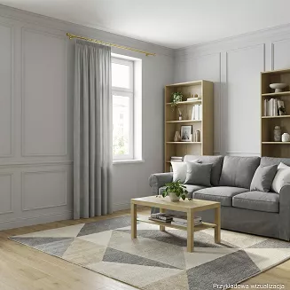 Zasłona gotowa na taśmie MILAS 140x260 pastelowy szary