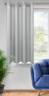 Zasłona gotowa na przelotkach RITA 140x250 Eurofirany stalowy