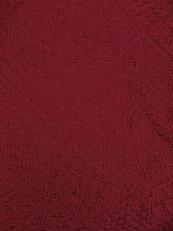 Komplet dekoracyjny narzuta 160x205 + 2x 60x160 ROMBY bordowy
