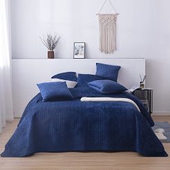 Narzuta dekoracyjna MOXIE 220x240 velvet granatowa