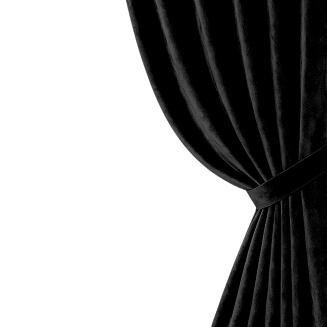 Szarfa do zasłony Velvet Soft 8x140 welurowa czarna