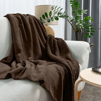 Koc narzuta TEDY 70x160 Eurofirany ciemnobrązowy