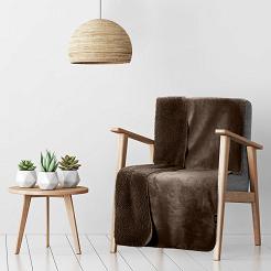 Koc narzuta TEDY 70x160 Eurofirany ciemnobrązowy
