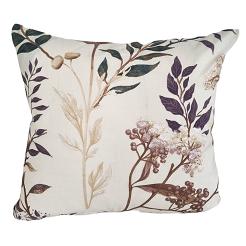 Poszewka bawełniana 40x40 jasnobeżowa floralna oaza