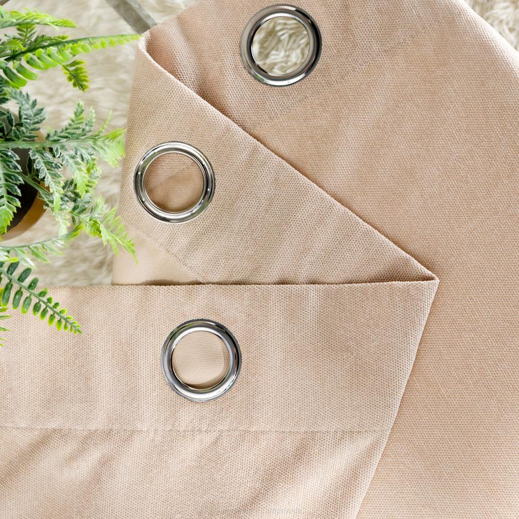 Zasłona gotowa na przelotkach SOFT 140x260 beżowa