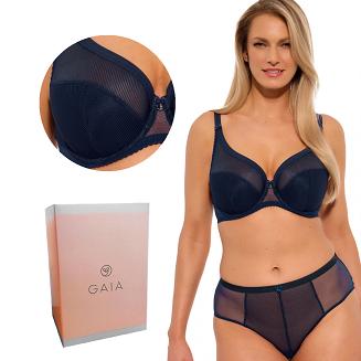 Biustonosz Semi-Soft Sonia 1058 półusztywniany granatowy