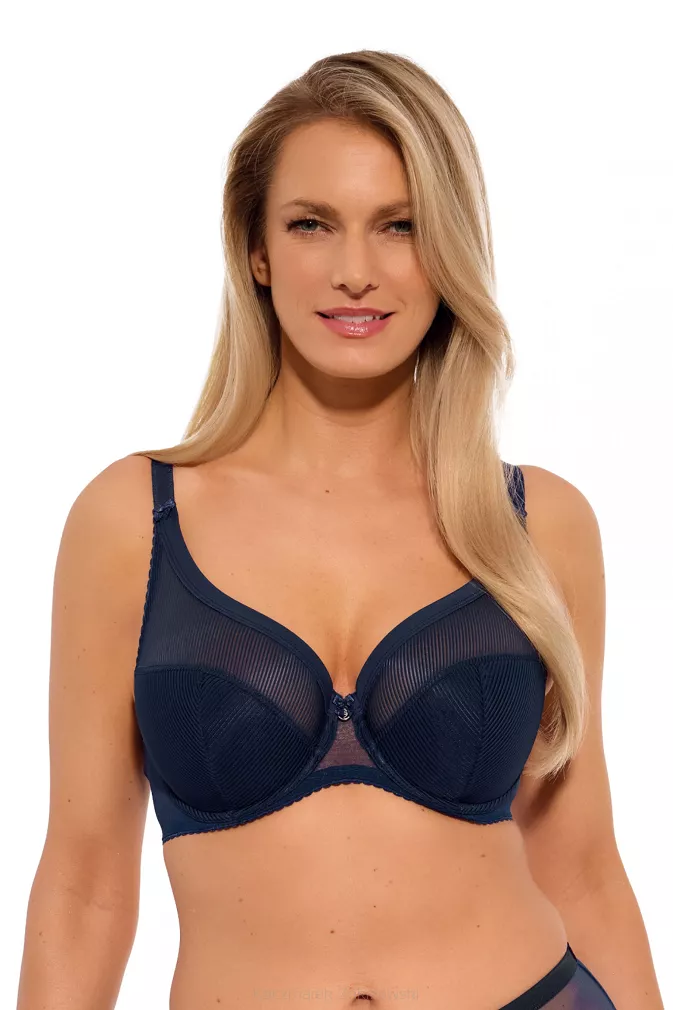 Biustonosz Semi-Soft Sonia 1058 półusztywniany granatowy