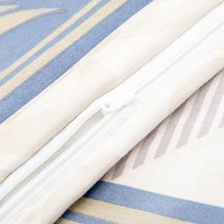 Pościel satyna bawełniana SATYNLOVE 220x200 biała niebieska brązowa klasyczna krata