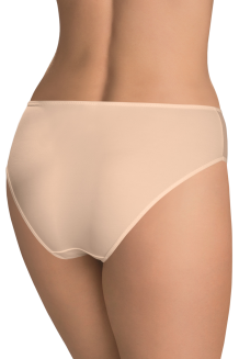 Figi damskie z tiulową wstawką Bernadeta beżowe