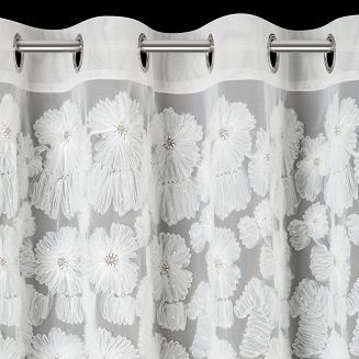 Zasłona gotowa na przelotkach JASMIN 140x250 Eva Minge Eurofirany biały