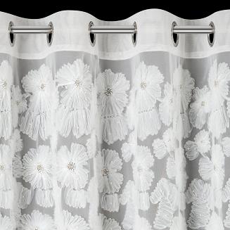 Zasłona gotowa na przelotkach JASMIN 140x250 Eva Minge Eurofirany biały