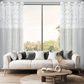 Zasłona gotowa na przelotkach JASMIN 140x250 Eva Minge Eurofirany biały