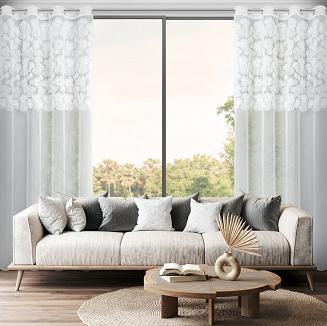 Zasłona gotowa na przelotkach JASMIN 140x250 Eva Minge Eurofirany biały