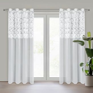 Zasłona gotowa na przelotkach JASMIN 140x250 Eva Minge Eurofirany biały