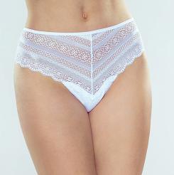 Figi damskie brazyliany półkryjące Hariet białe