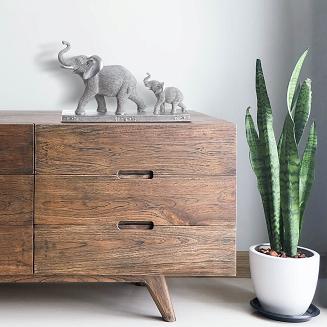 Figurka dekoracyjna ELDO 24X12X19 Eurofirany srebrny słoń