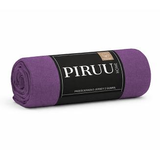 Prześcieradło jersey z gumką 180x200 śliwkowe