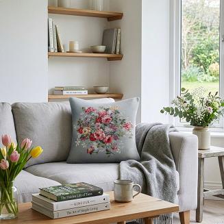 Poszewka dekoracyjna 45x45 Eurofirany popielaty