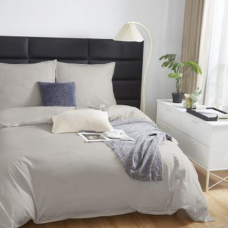 Pościel satyna bawełniana 160x200 SIN jednobarwna taupe